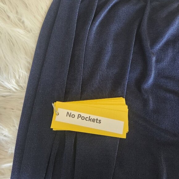 Giorgio Fiorlini Collection Slinky Skirt Size 22/24 Elastic Waist Stretch Blue - Picture 7 of 11